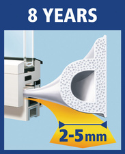 tesa Moll CLASSIC P-Profil Gummidichtung, braun, 9 mm x 6 m