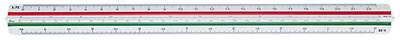 STAEDTLER Dreikant-Maßstab Mars 561 98-1BK, weiß