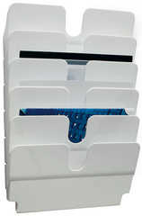 DURABLE Wand-Prospekthalter-Set 'FLEXIPLUS 6', A4, 6 Fächer