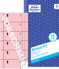 AVERY Zweckform formularbuch 'Bonbuch', A4, gelb