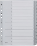 LEITZ Kunststoff-Register, Zahlen, A4 Überbreite, 1-20, grau