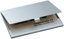 sigel Visitenkarten-Etui Alu, Aluminium, silber, matt