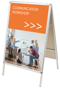 nobo Plakatständer A2, hochwertiger Aluminium-Rahmen