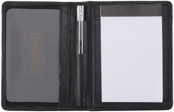 Alassio Notizblock-Etui 'MONZA', aus Leder, schwarz
