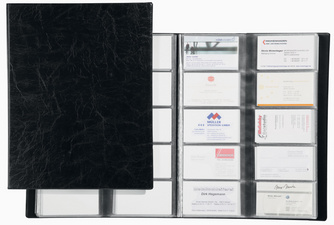 DURABLE Visitenkarten-Album VISIFIX, genarbte Folie, schwarz