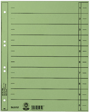 LEITZ Trennblätter, A4 Überbreite, Manilakarton 230g/qm,blau