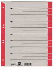 LEITZ Trennblätter, A4 Überbreite, Kraftkarton 230g/qm, gelb