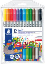 STAEDTLER Doppel-Fasermaler Noris, 12er Etui