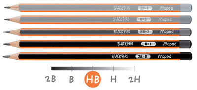 Maped Bleistift BLACKPEPS JUMBO, mit Radierer, Härtegrad:HB