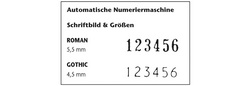Rexel Paginierstempel, 6-stellig, schwarz