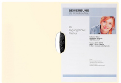 PAGNA Bewerbungsmappe Swing, DIN A4, aus Karton, beige