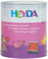HEYDA Stempelkissen-Set 'Sunrise', Klarsicht-Runddose