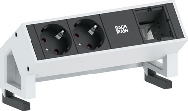 BACHMANN Modul für 2 Keystone Datenanschlüsse, schwarz