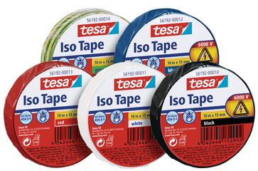 tesa Isolierband ISO TAPE, 15 mm x 10 m, rot