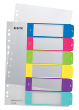 LEITZ Kunststoff-Register WOW, Zahlen, A4 Überbreite, 1-5