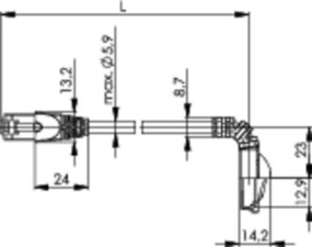 Telegärtner Patchkabel, Kat.6A (tief), S/FTP, 5,0 m, grau