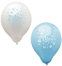PAPSTAR Luftballons 'It's a Boy', blau/weiß sortiert