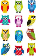 HERMA Sticker MAGIC 'Eulen', Glitterfolie