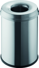 helit Stahl-Papierkorb 'the guardian', 15 Liter, schwarz