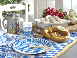 PAPSTAR Luftschlangen Bayrisch Blau, blau/weiß