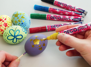 KREUL Acrylmarker Hobby Line Deco Pen Glitter, 5er-Set