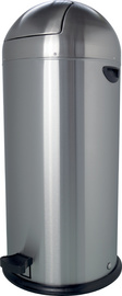 helit Tret-Abfalleimer 'the step dome', 52 Liter, schwarz
