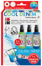 Marabu Textilsprühfarbe 'Fashion-Spray', Set COOL DENIM