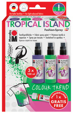 Marabu Textilsprühfarbe Fashion-Spray, Set TROPICAL ISLAND