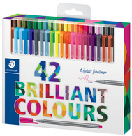STAEDTLER Fineliner triplus BRILLIANT COLOURS, 15er Etui