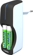 VARTA Ladegerät Mini Charger, mit 2 x AA Akkus, 2.100 mAh
