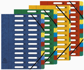 EXACOMPTA Ordnungsmappe, DIN A4, Karton, 12 Fächer, rot
