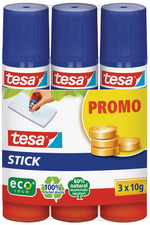 tesa ecoLogo Stick Klebestift, 3er Pack, 10 g
