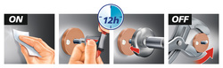 tesa Powerbutton Haken Universal medium, chrom