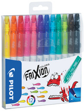 PILOT Radierbarer Fasermaler FRIXION COLORS, 12er Etui