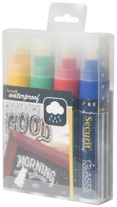 Securit Kreidemarker WATERPROOF LARGE, 4er Etui