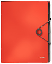 LEITZ Ordnungsmappe Solid, DIN A4, PP, 6 Fächer, hellblau