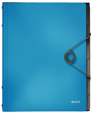 LEITZ Ordnungsmappe Solid, DIN A4, PP, 6 Fächer, hellblau