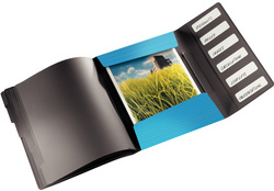 LEITZ Ordnungsmappe Solid, DIN A4, PP, 6 Fächer, hellblau