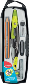 Maped Zirkelkasten Metal Open, 5-teilig, farbig sortiert