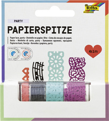 folia Papierbordüren 'Creative', selbstklebend, weiß