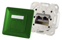 shiverpeaks BASIC-S Anschlussdose Kat. 6A, 2 x RJ45, silber