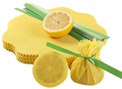 HYGOSTAR Lemon Wrap, gelb, mit grüner Krawatte