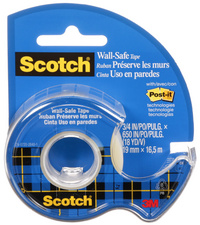 Scotch Klebefilm Wall-Safe, im Handabroller, 19mm x 16,5m