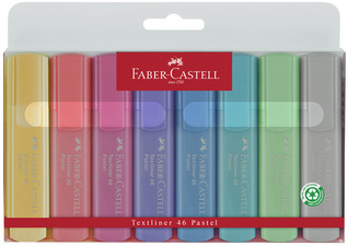 FABER-CASTELL Textmarker TEXTLINER 1546 PASTELL, 8er Etui