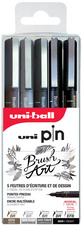 uni-ball Fineliner PIN ASP012, 5er Set