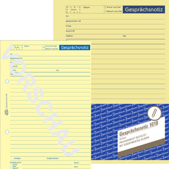 AVERY Zweckform Formularbuch 'Gesprächsnotiz', A5, 50 Blatt
