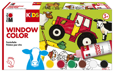 Marabu KiDS Window Color-Set 'BAUERNHOF', 6 x 80 ml