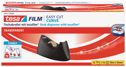 tesa Tischabroller Easy Cut Curve, bestückt, transparent