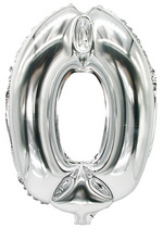 PAPSTAR Folienballon Zahlen, Ziffer: 3, silber