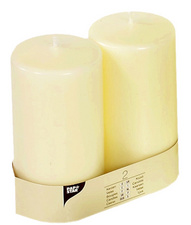 PAPSTAR Stumpenkerze Ivory, Durchmesser: 80 mm, elfenbein